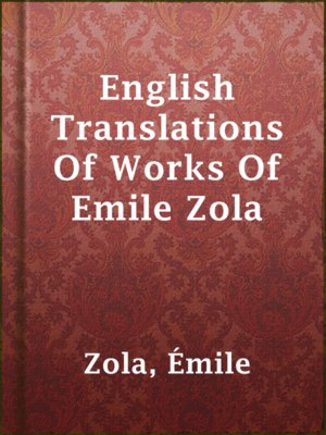 cover image of English Translations Of Works Of Emile Zola